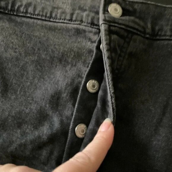 Old Navy Size 24 Shorts Black HIGH RISE SKY HI A-LINE CUT OFF Button Fly NWT - Picture 4 of 7